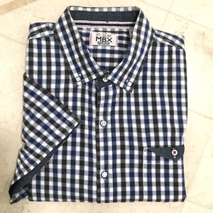 MBX Short Sleeve Button Down - L